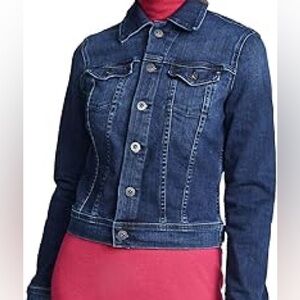 PAIGE Blue Classic Cropped Jean Jacket